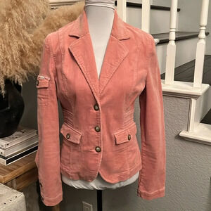 Roxy Pink brushed corduroy blazer Size Small